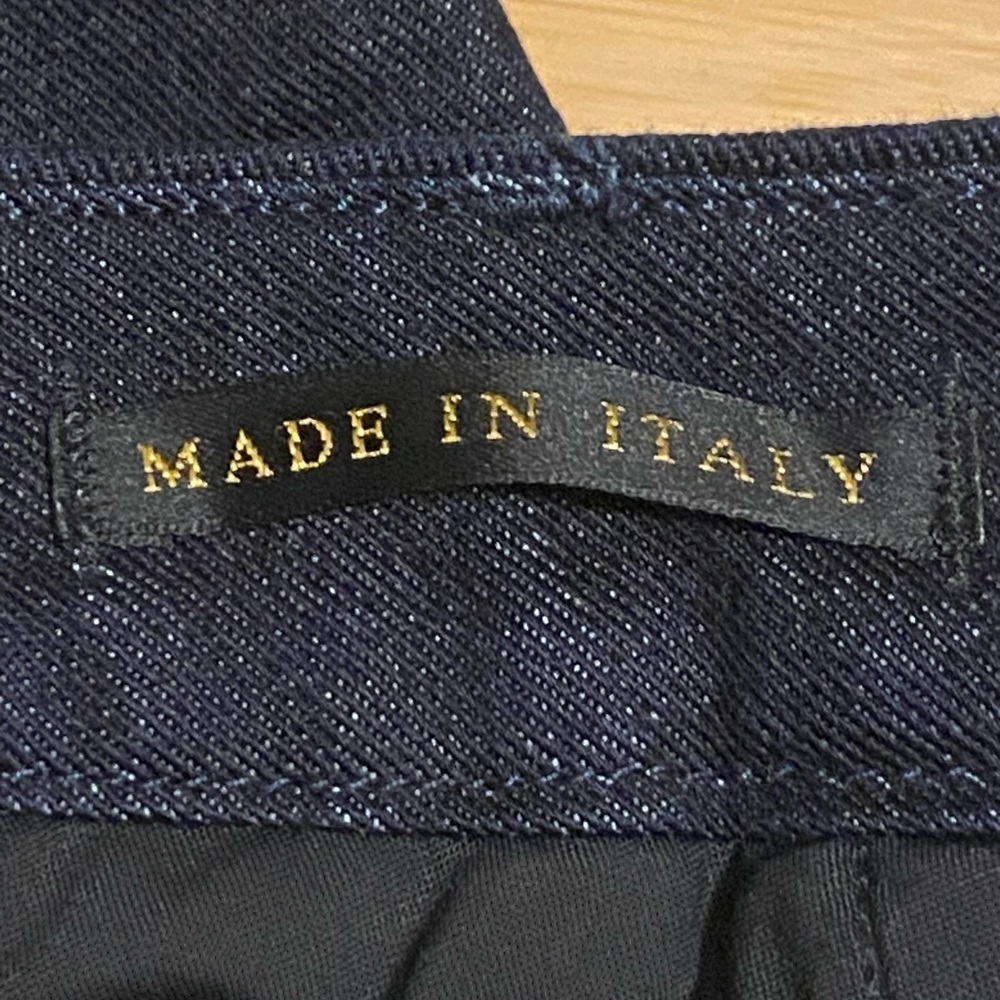 Seafarer Anthropologie Dark Denim Jeans Gold Side Stripe Size 27 Made in Italy - Picture 7 of 9